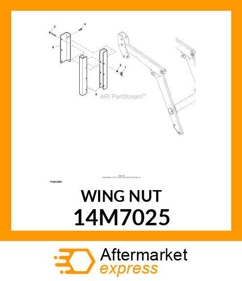 NUT, METRIC FORGED WING 14M7025