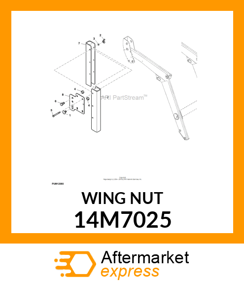 NUT, METRIC FORGED WING 14M7025