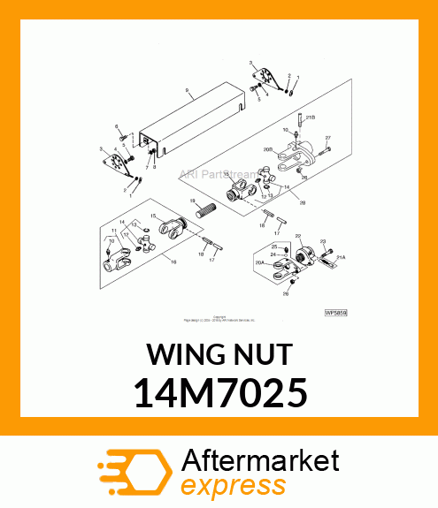 NUT, METRIC FORGED WING 14M7025