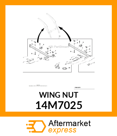 NUT, METRIC FORGED WING 14M7025