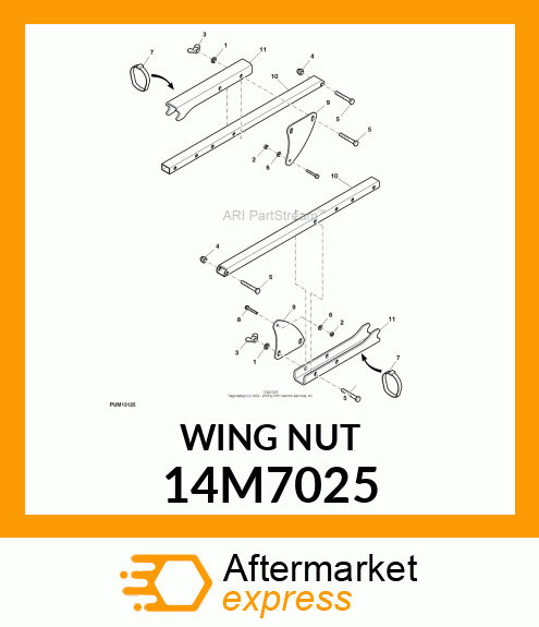 NUT, METRIC FORGED WING 14M7025