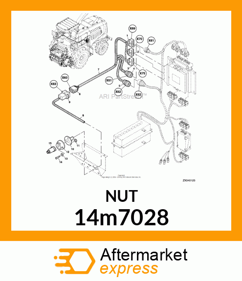 NUT, METRIC, HEX 14m7028