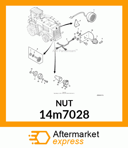 NUT, METRIC, HEX 14m7028