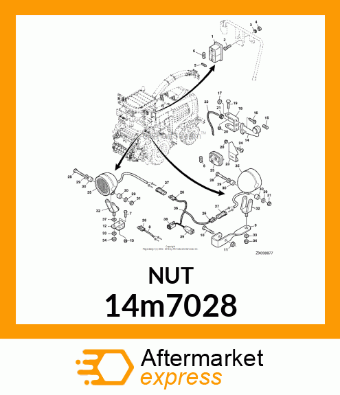 NUT, METRIC, HEX 14m7028