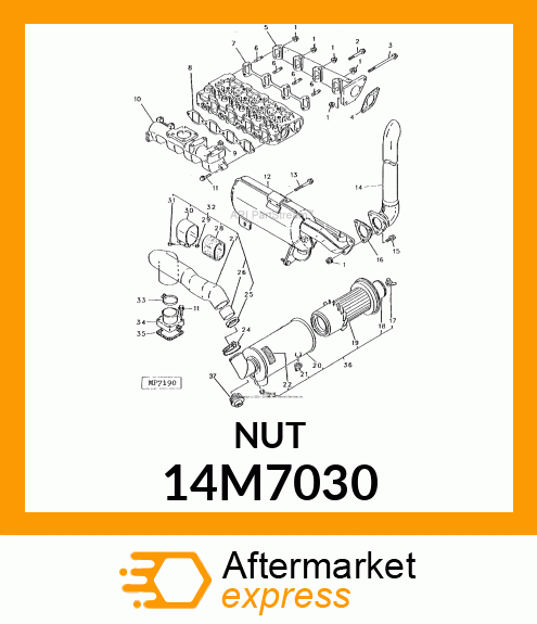 NUT, METRIC, HEX 14M7030