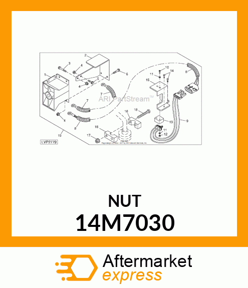 NUT, METRIC, HEX 14M7030