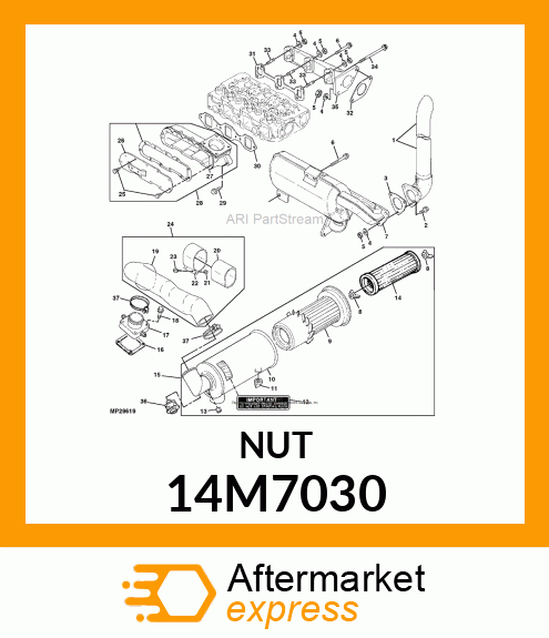 NUT, METRIC, HEX 14M7030