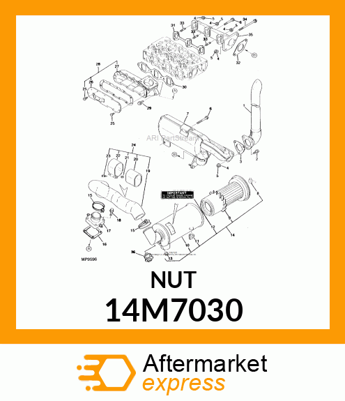 NUT, METRIC, HEX 14M7030