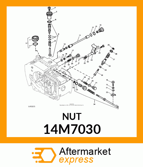 NUT, METRIC, HEX 14M7030