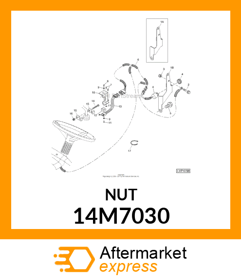 NUT, METRIC, HEX 14M7030