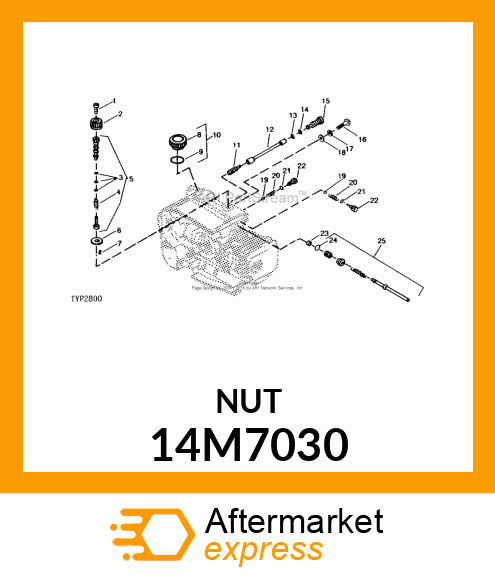 NUT, METRIC, HEX 14M7030