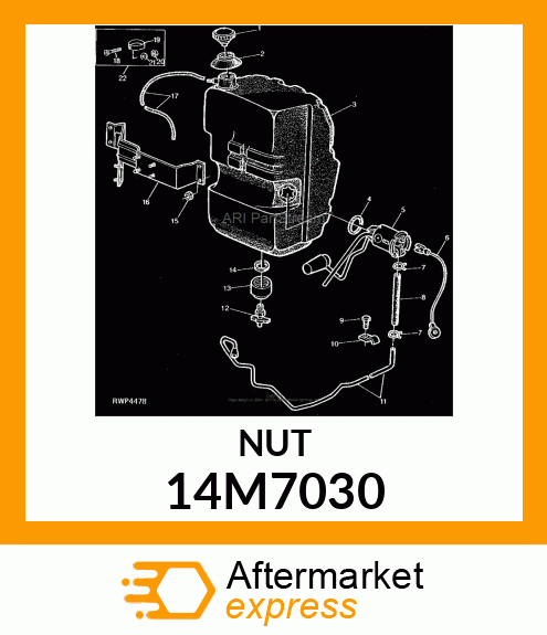 NUT, METRIC, HEX 14M7030