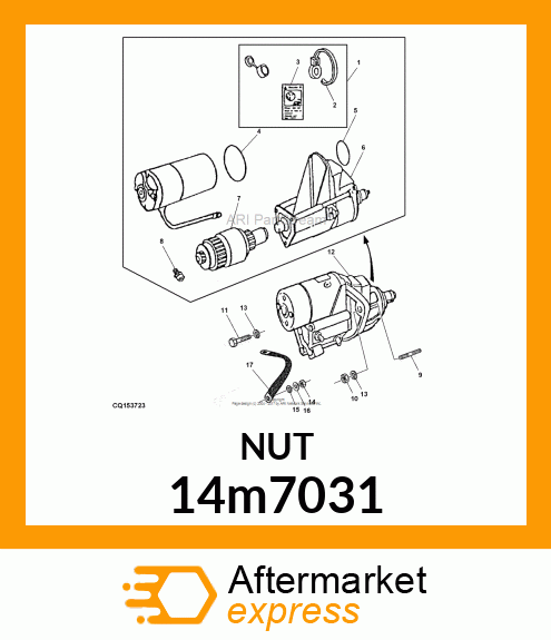 NUT, METRIC, HEX 14m7031