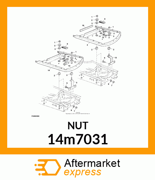 NUT, METRIC, HEX 14m7031