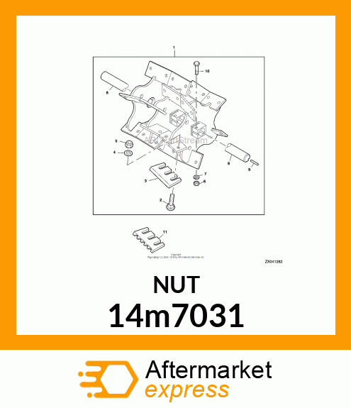 NUT, METRIC, HEX 14m7031