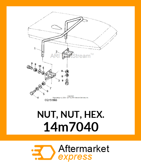 NUT, NUT, HEX. 14m7040