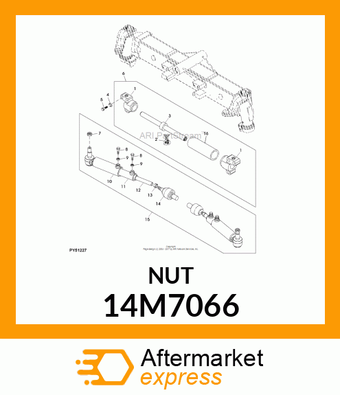 NUT, METRIC, THIN HEX 14M7066