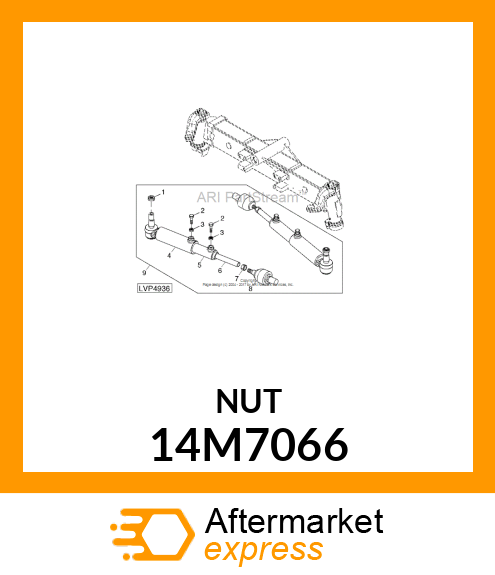 NUT, METRIC, THIN HEX 14M7066