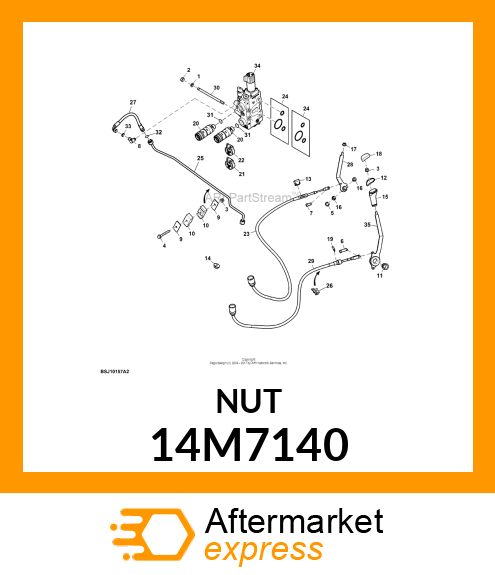 NUT, NUT, HEX. 14M7140