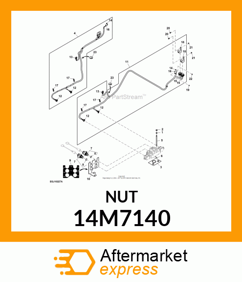 NUT, NUT, HEX. 14M7140