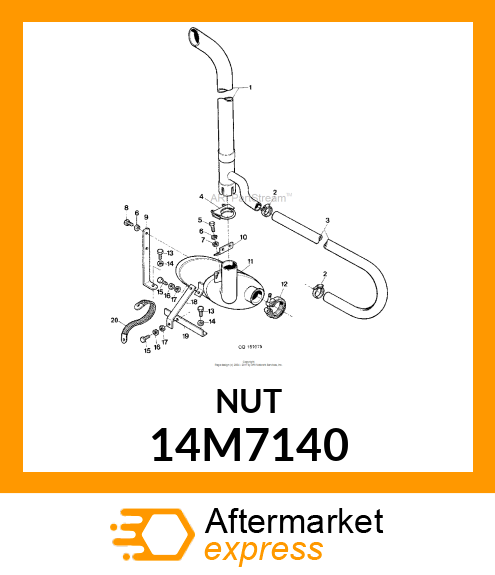 NUT, NUT, HEX. 14M7140