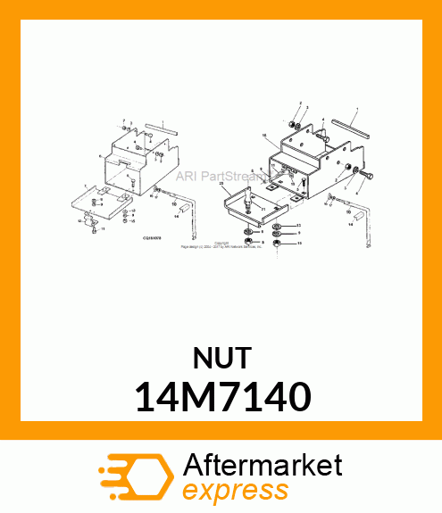 NUT, NUT, HEX. 14M7140