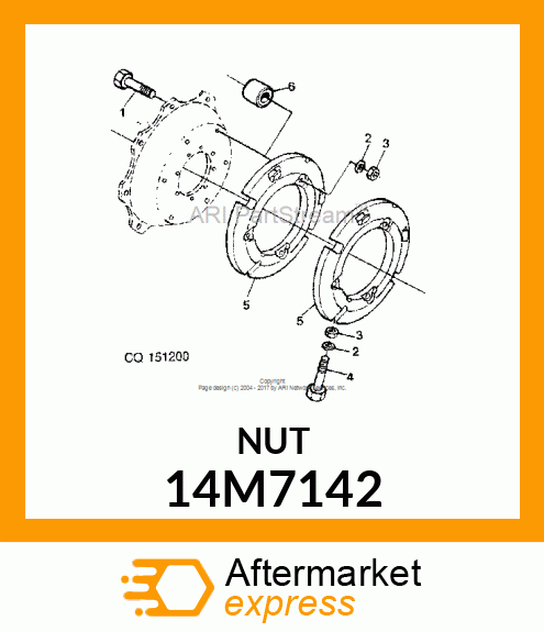 NUT, METRIC, HEX 14M7142