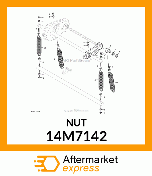 NUT, METRIC, HEX 14M7142