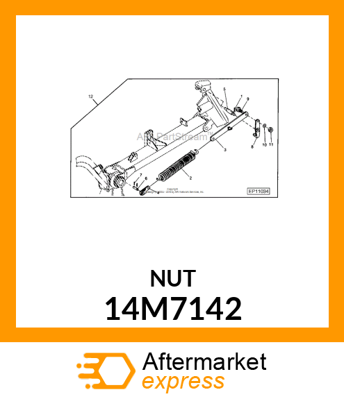 NUT, METRIC, HEX 14M7142