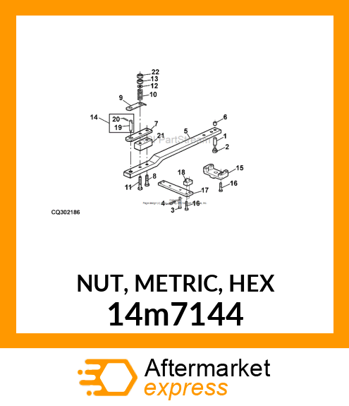 NUT, METRIC, HEX 14m7144