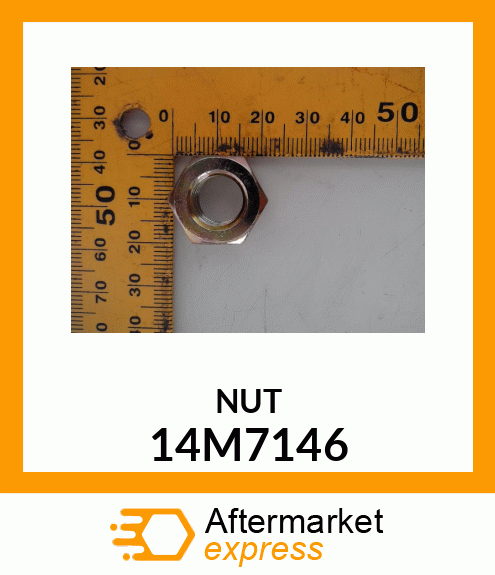 NUT, METRIC, L.H. THREAD HEX 14M7146