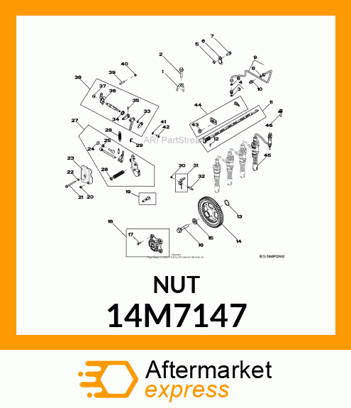 NUT, METRIC, HEX 14M7147