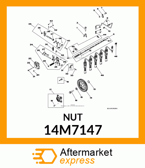 NUT, METRIC, HEX 14M7147