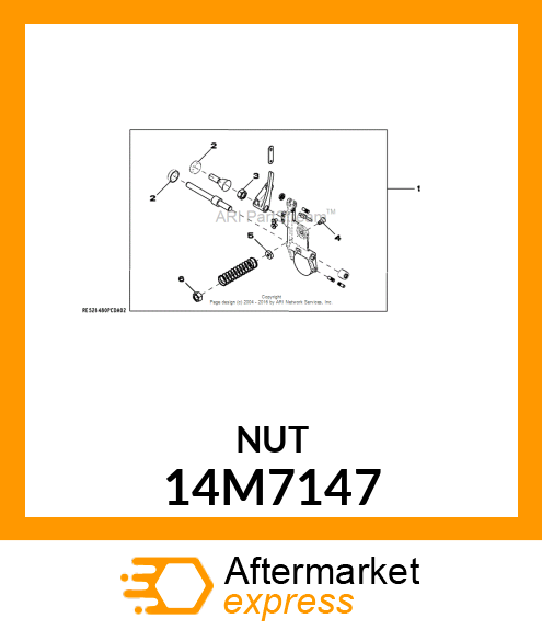 NUT, METRIC, HEX 14M7147