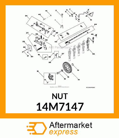 NUT, METRIC, HEX 14M7147