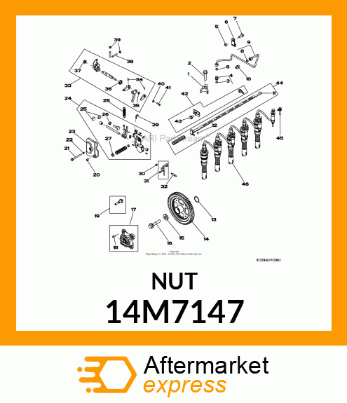 NUT, METRIC, HEX 14M7147