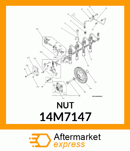 NUT, METRIC, HEX 14M7147