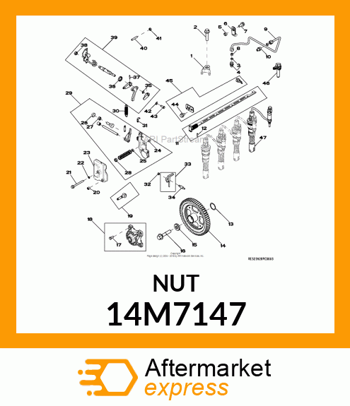 NUT, METRIC, HEX 14M7147