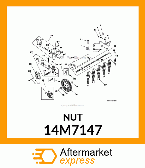 NUT, METRIC, HEX 14M7147