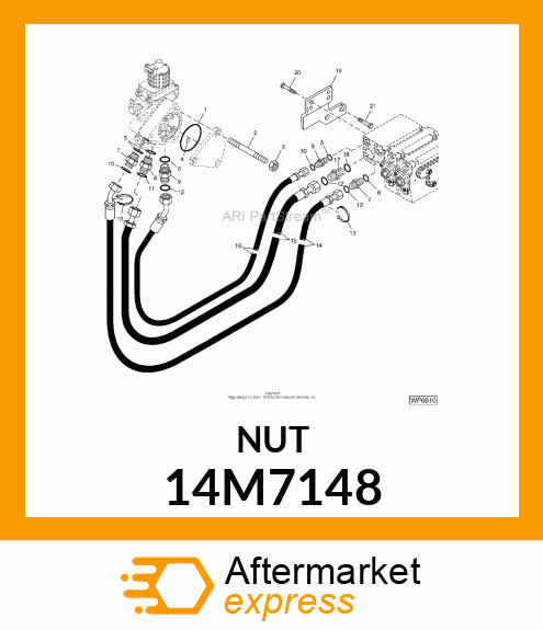 NUT, METRIC, HEX 14M7148