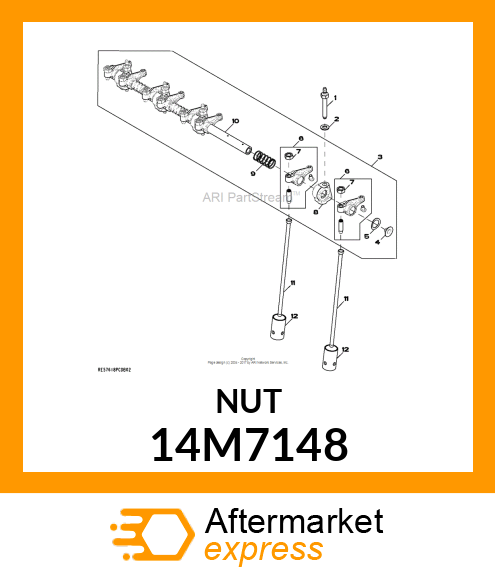 NUT, METRIC, HEX 14M7148