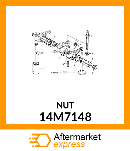 NUT, METRIC, HEX 14M7148