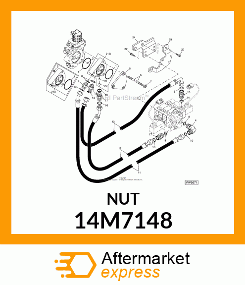 NUT, METRIC, HEX 14M7148