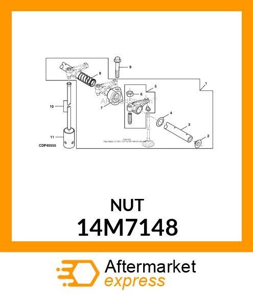 NUT, METRIC, HEX 14M7148