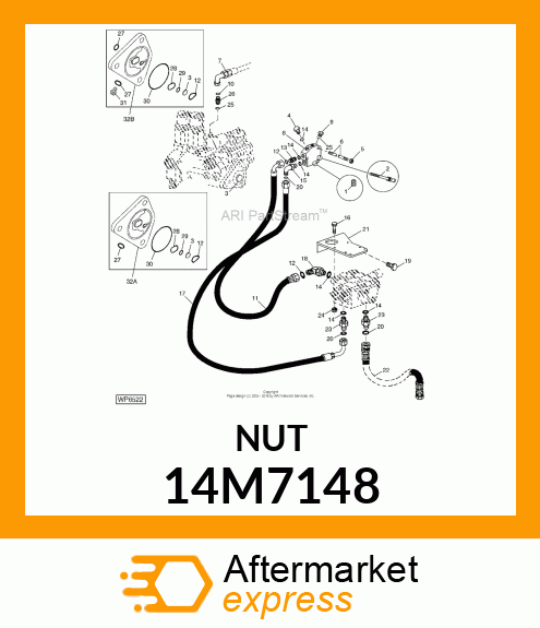 NUT, METRIC, HEX 14M7148