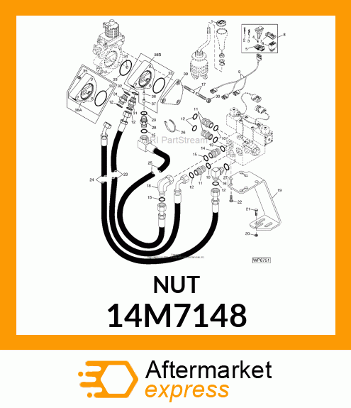 NUT, METRIC, HEX 14M7148