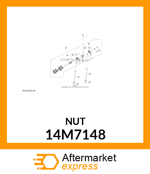 NUT, METRIC, HEX 14M7148