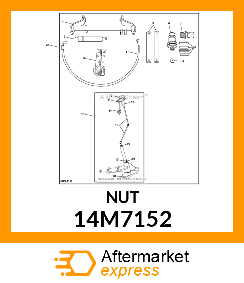 NUT, METRIC, THIN HEX 14M7152