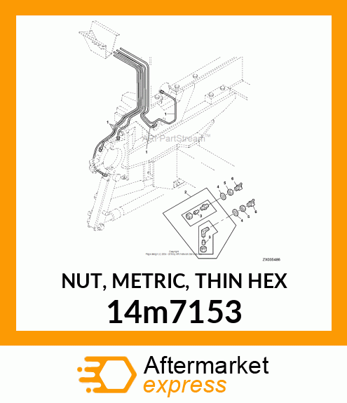 NUT, METRIC, THIN HEX 14m7153