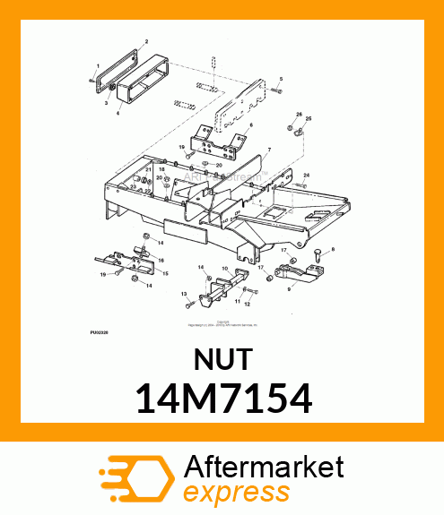 NUT, METRIC, THIN HEX 14M7154